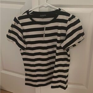 J. Crew XS NWT Women's Black and White Striped Tee